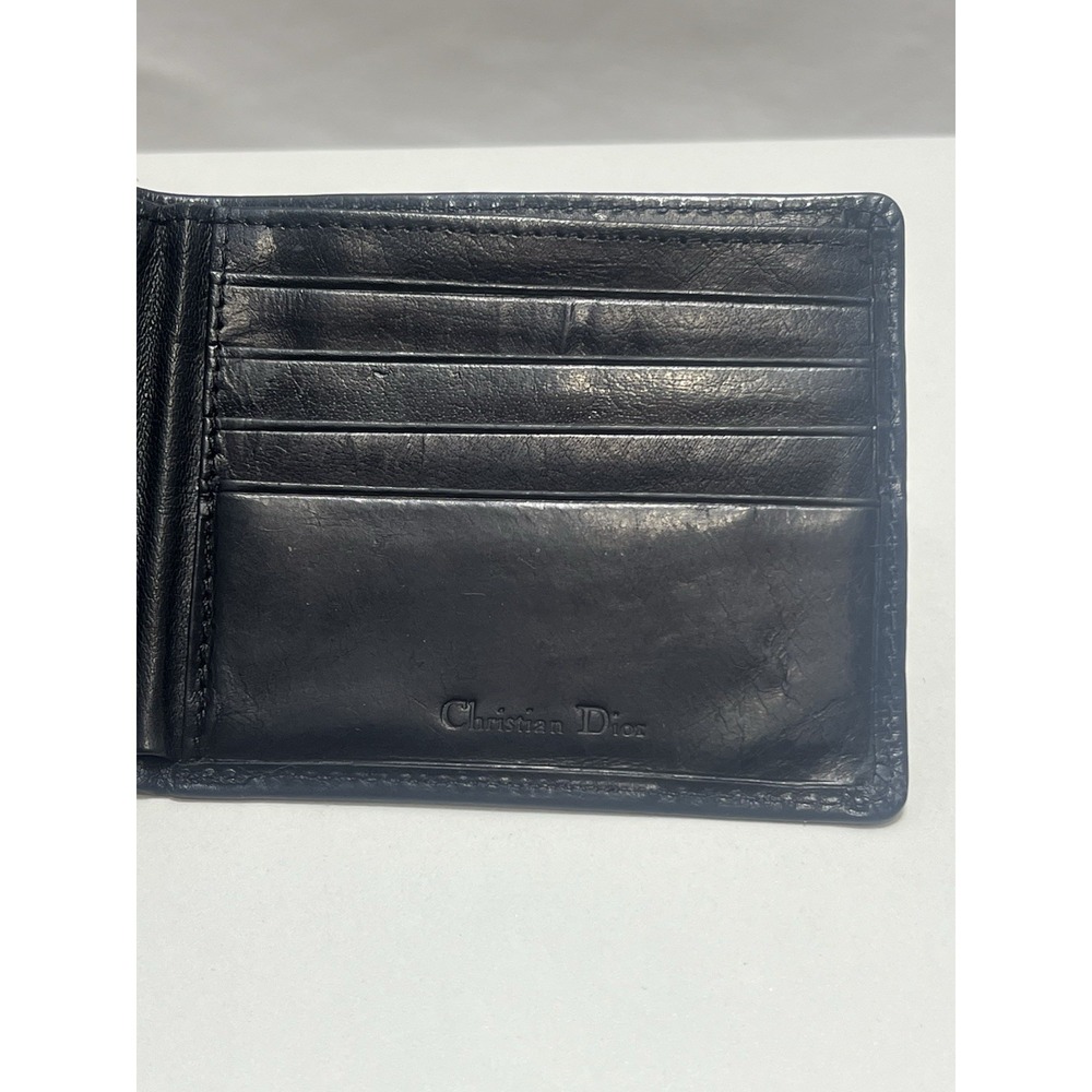 Vintage Christian Dior Black Bifold Men's Wallet with Logo - Picture 3 of 9